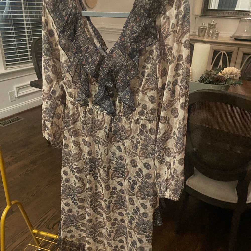 Anthropologie Hi-Lo Sheer Shirt Duster